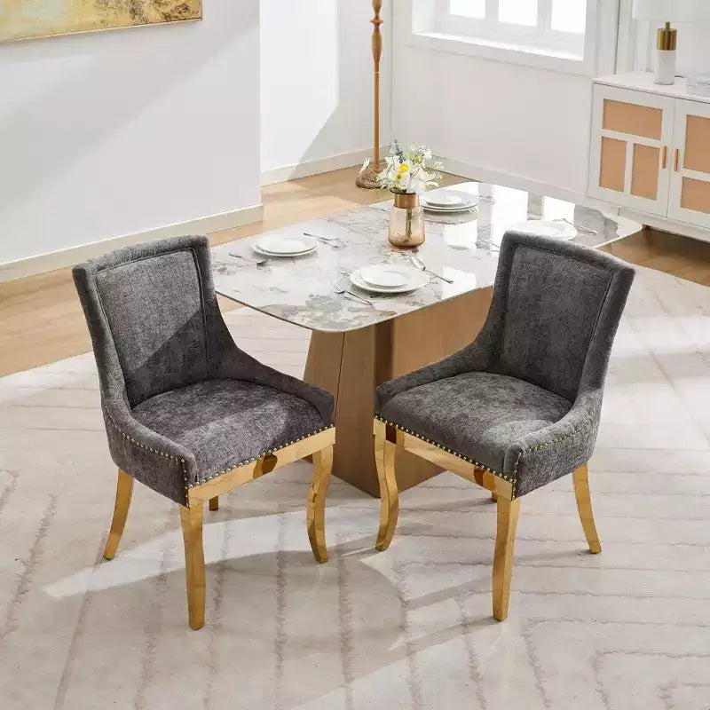 Chaise de salle à manger moderne en chenille, chaise de cuisine domestique