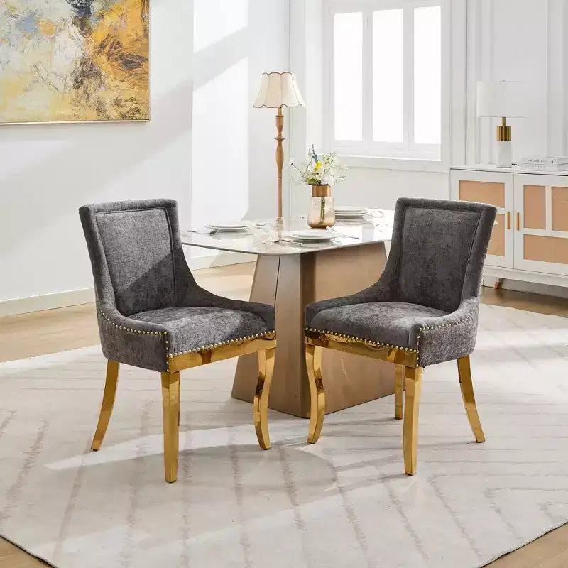 Chaise de salle à manger moderne en chenille, chaise de cuisine domestique