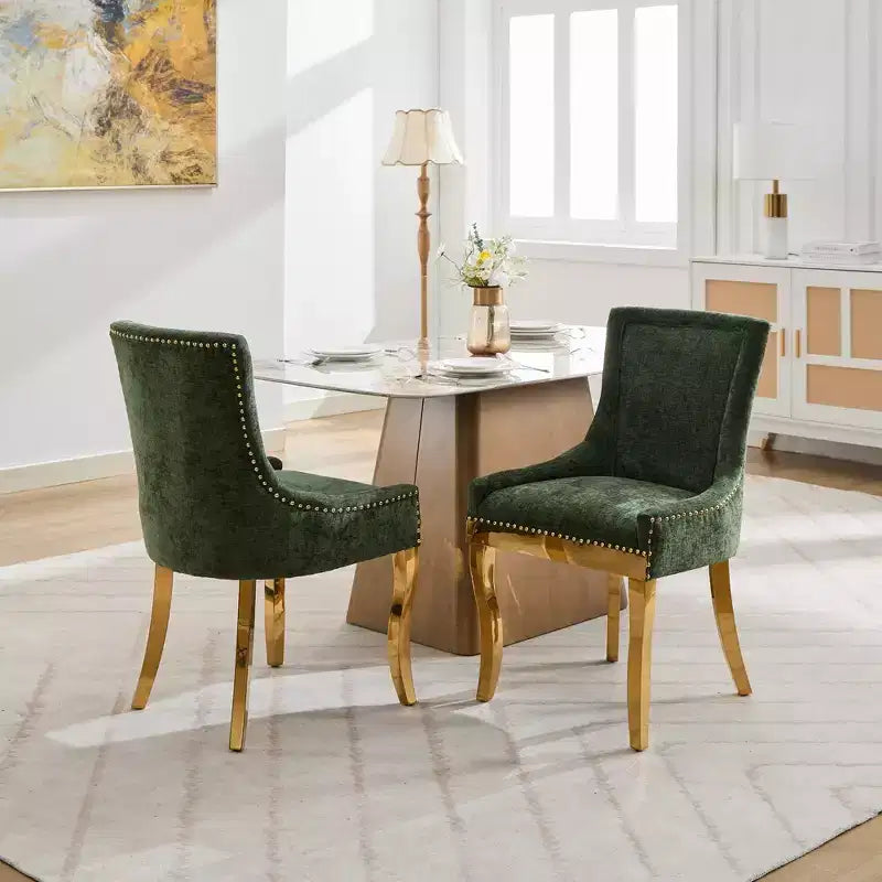 Chaise de salle à manger moderne en chenille, chaise de cuisine domestique