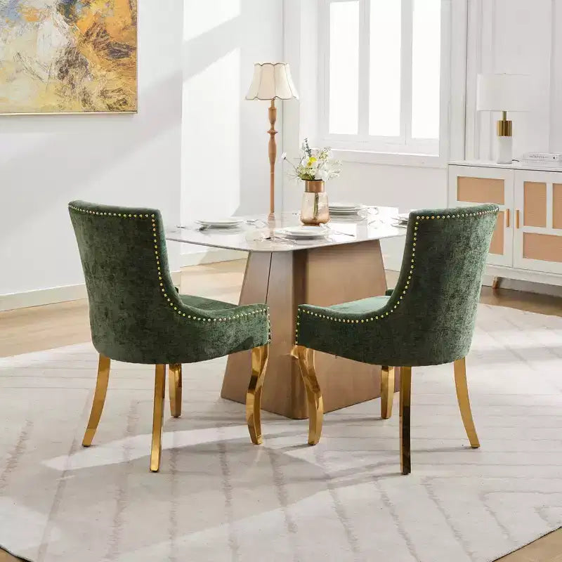 Chaise de salle à manger moderne en chenille, chaise de cuisine domestique