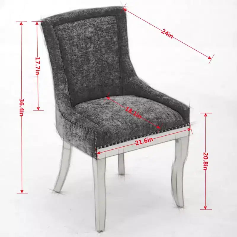 Chaise de salle à manger moderne en chenille, chaise de cuisine domestique