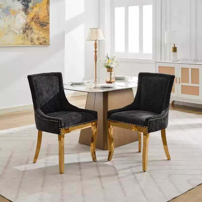 Chaise de salle à manger moderne en chenille, chaise de cuisine domestique