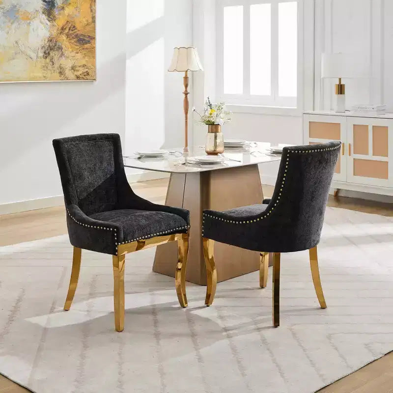 Chaise de salle à manger moderne en chenille, chaise de cuisine domestique