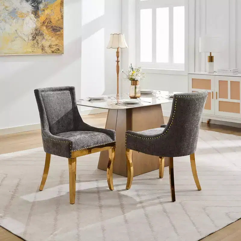 Chaise de salle à manger moderne en chenille, chaise de cuisine domestique