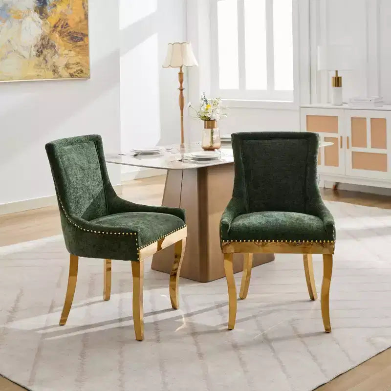 Chaise de salle à manger moderne en chenille, chaise de cuisine domestique
