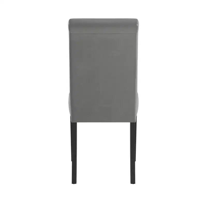 Chaise de salle à manger capitonnée en cuir artificiel