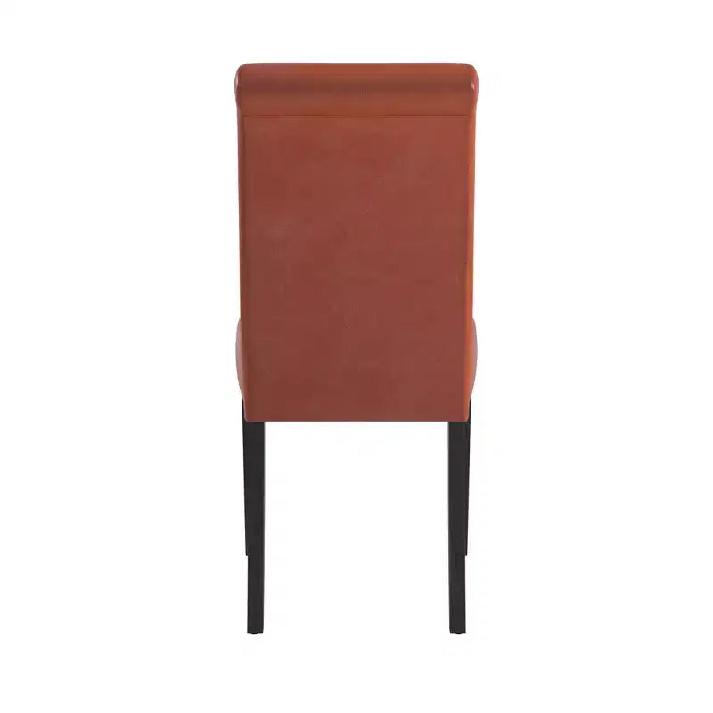 Chaise de salle à manger capitonnée en cuir artificiel