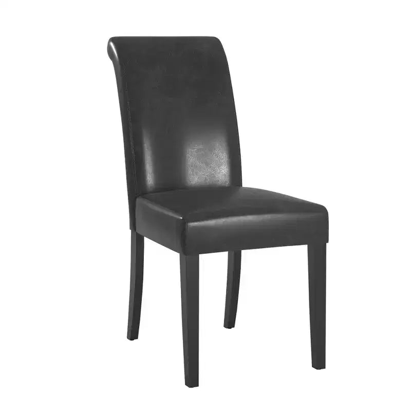 Chaise de salle à manger capitonnée en cuir artificiel
