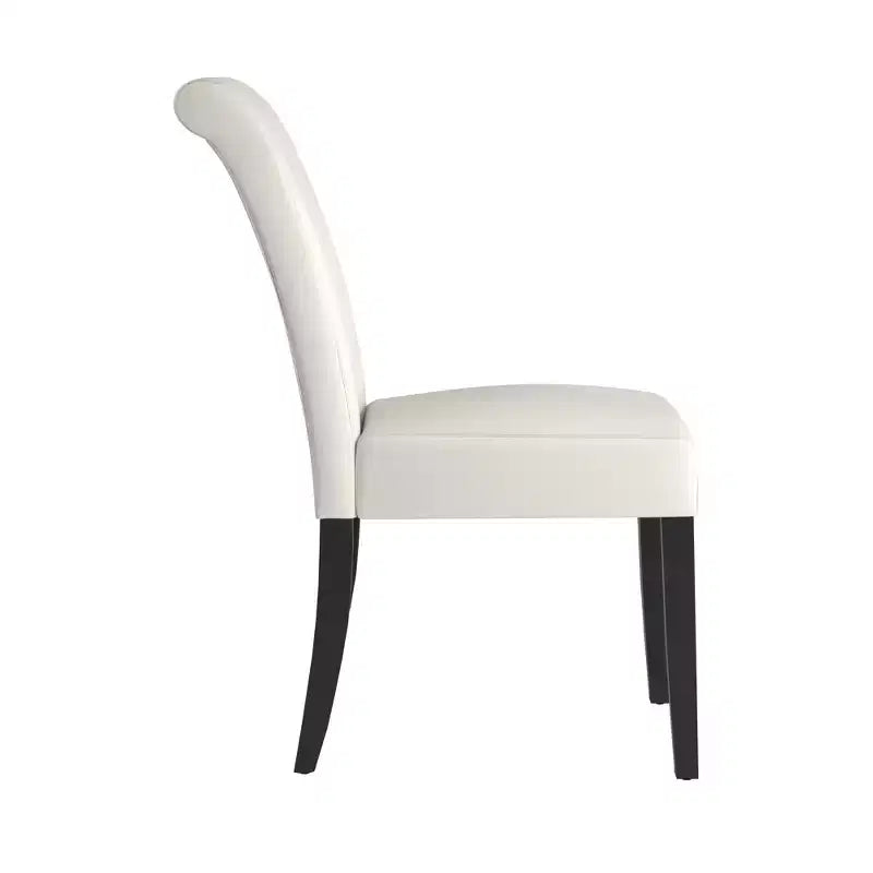 Chaise de salle à manger capitonnée en cuir artificiel