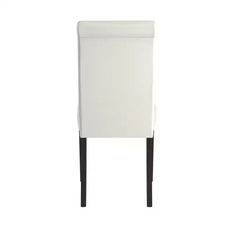 Chaise de salle à manger capitonnée en cuir artificiel