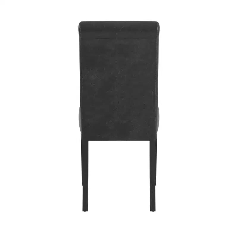 Chaise de salle à manger capitonnée en cuir artificiel