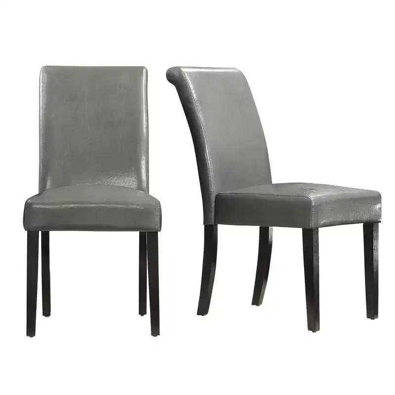 Chaise de salle à manger capitonnée en cuir artificiel