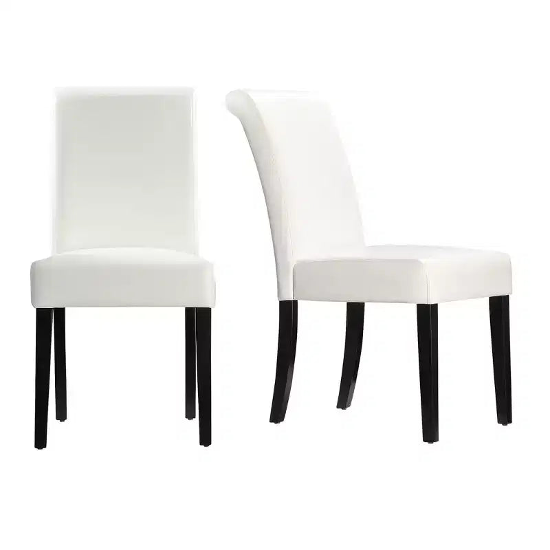 Chaise de salle à manger capitonnée en cuir artificiel