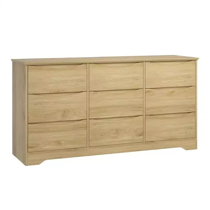 Coiffeuse moderne en bois à neuf tiroirs avec grand espace de rangement