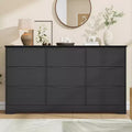 9-Drawer Modern Wooden Dresser - 59 Wide, Deep Storage, Sturdy Design for Bedroom & Living Room