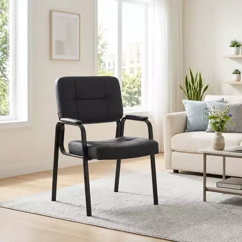 Chaise visiteur en cuir véritable