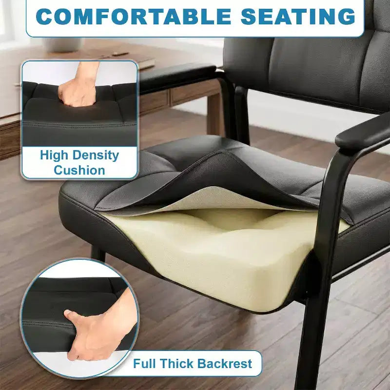 Chaise visiteur en cuir véritable