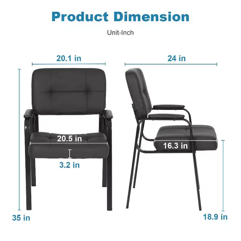 Chaise visiteur en cuir véritable
