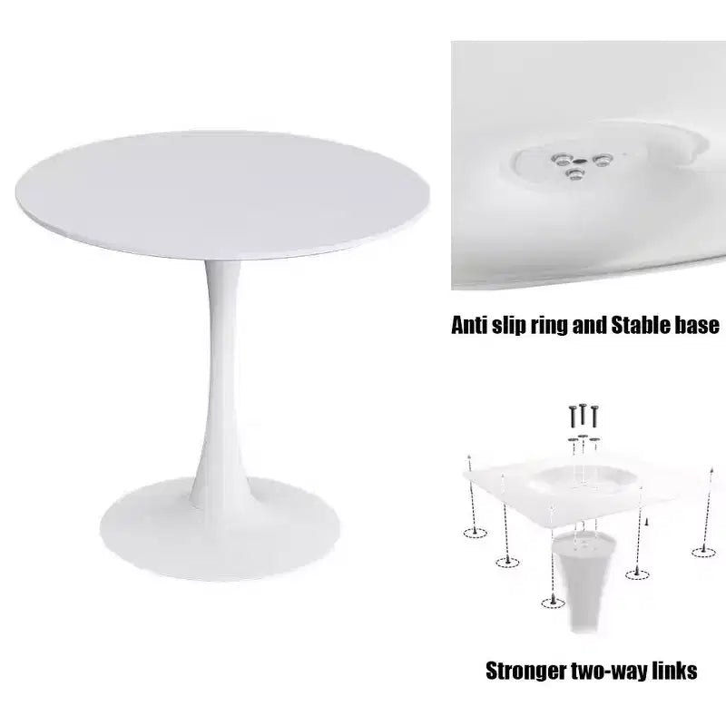 Table de cuisine ronde en forme de tulipe