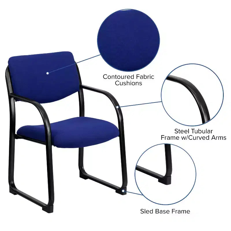 Fauteuil de direction en tissu avec piètement luge